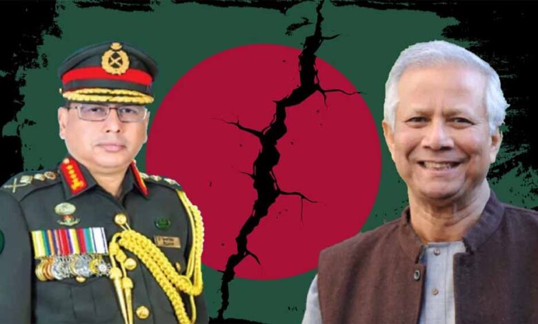 बांग्लादेश-में-जारी-राजनीतिक-अशांति-के-बीच-सेना-प्रमुख-ने-दे-दिया-अल्टिमेटम,-खतरे-में-यूनुस-की-कुर्सी