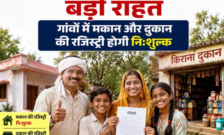 मध्य प्रदेश के ग्रामीणों को बड़ी राहत, गांवों में मकान और दुकान की रजिस्ट्री होगी निःशुल्क मध्य-प्रदेश-के-ग्रामीणों-को-बड़ी-राहत,-गांवों-में-मकान-और-दुकान-की-रजिस्ट्री-होगी-निःशुल्क